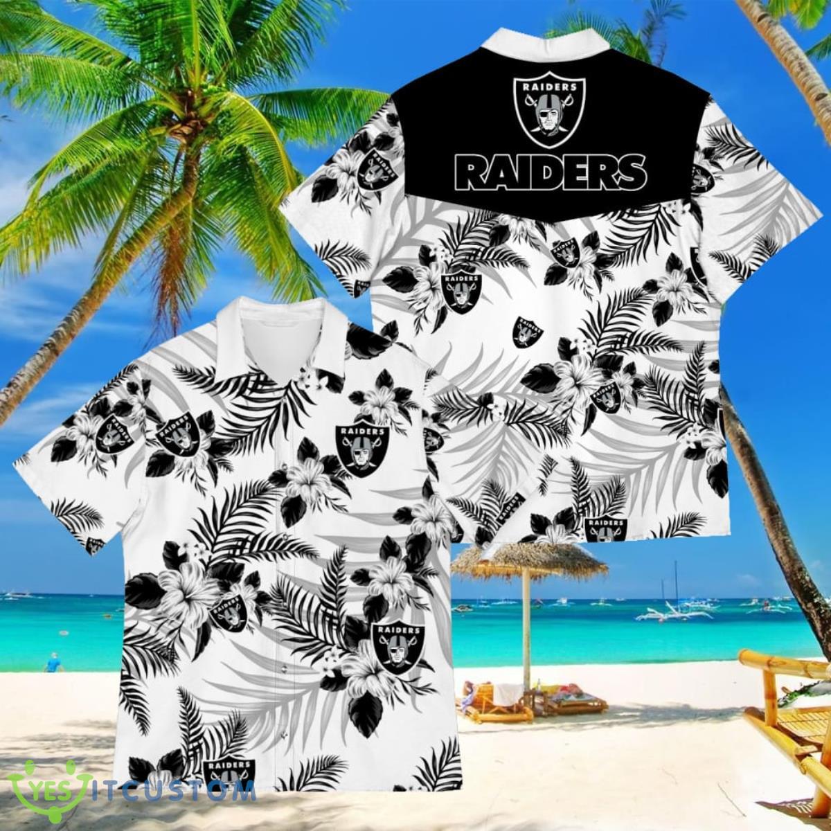 Oakland Raiders Sports American Hawaiian Tropical Patterns Shirt 2 Oakland Raiders Sports American Hawaiian Tropical Patterns Shirt Product Photo 1