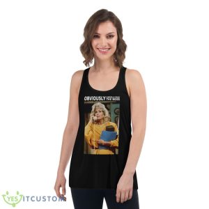 Obviously Angela Was The Boss Shirt - Women's Flowy Racerback Tank