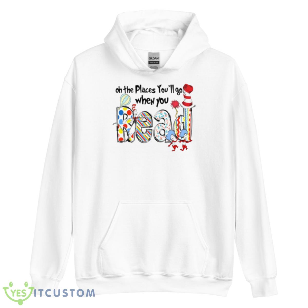 Oh The Places You’ll Go When You Read Vinatge Shirt 3 Oh The Places You’ll Go When You Read Vinatge Shirt - Unisex Heavy Blend Hooded Sweatshirt