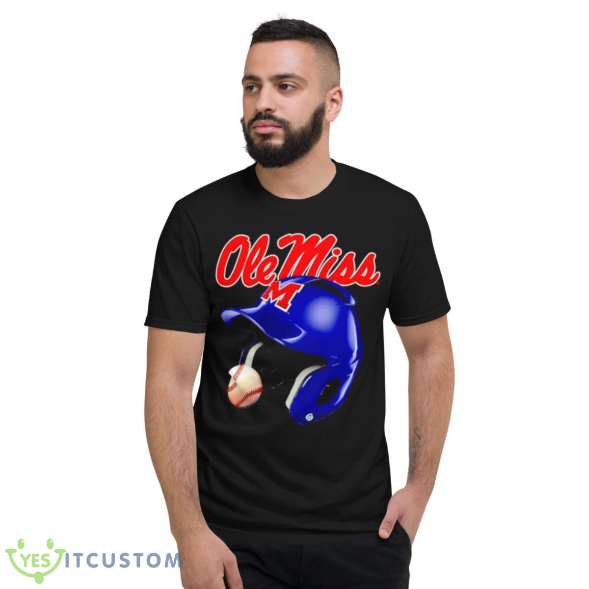 Ole Miss Rebels Batting Helmet Shirt 2 Ole Miss Rebels Batting Helmet Shirt - Short Sleeve T-Shirt
