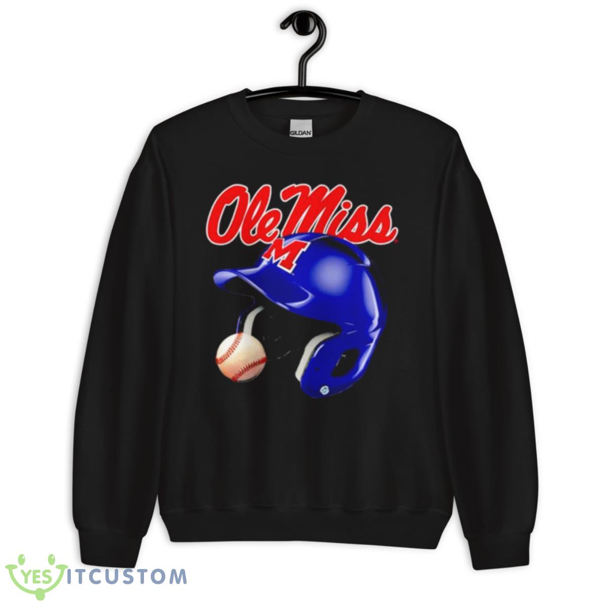 Ole Miss Rebels Batting Helmet Shirt 3 Ole Miss Rebels Batting Helmet Shirt - Unisex Crewneck Sweatshirt
