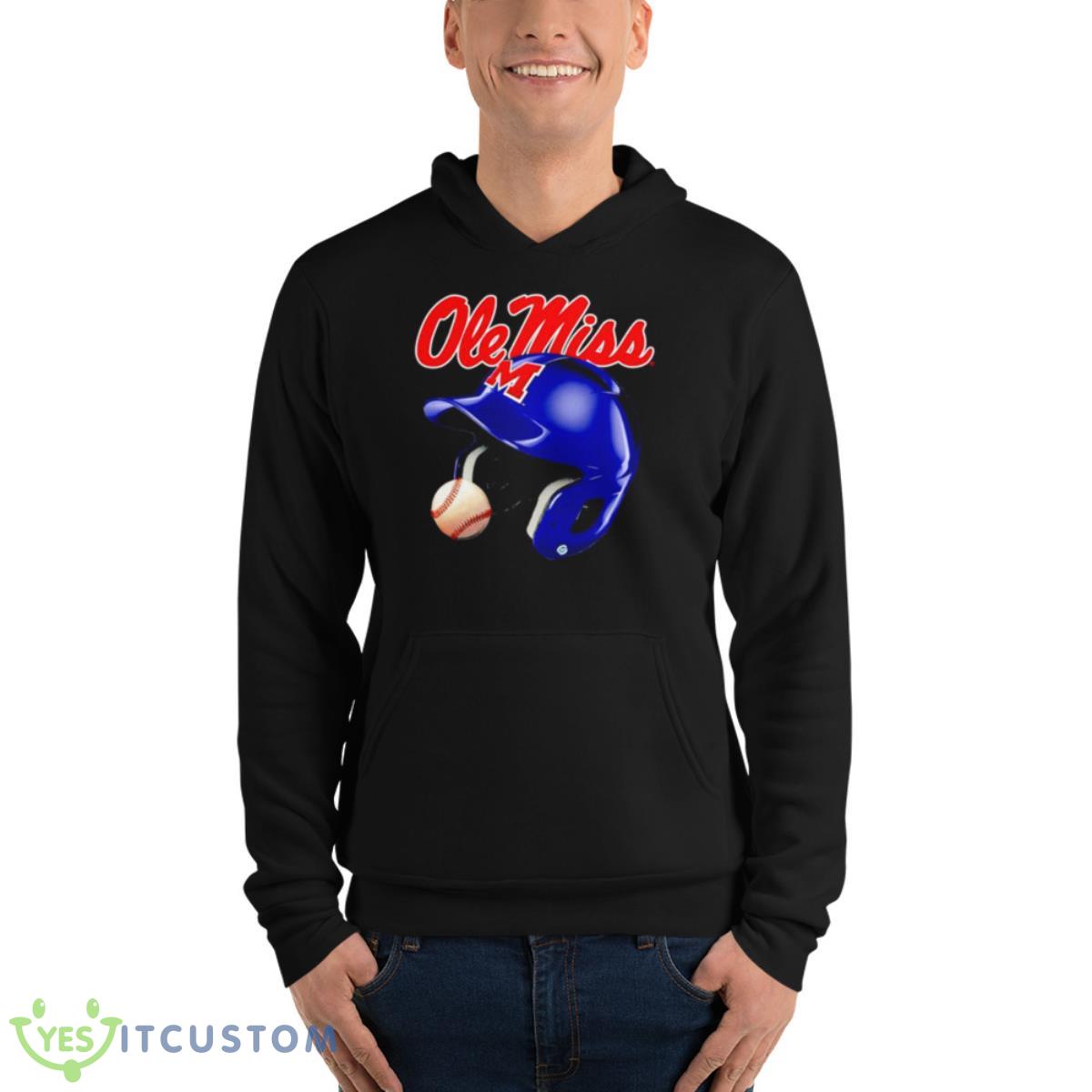 Ole Miss Rebels Batting Helmet Shirt 4 Ole Miss Rebels Batting Helmet Shirt - Unisex Fleece Pullover Hoodie