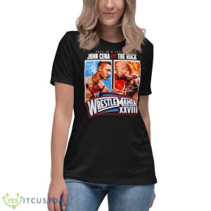 Once In A Lifetime John Cena Vs The Rock WrestleMania XXVIII Match Shirt - Women's Relaxed Short Sleeve Jersey Tee