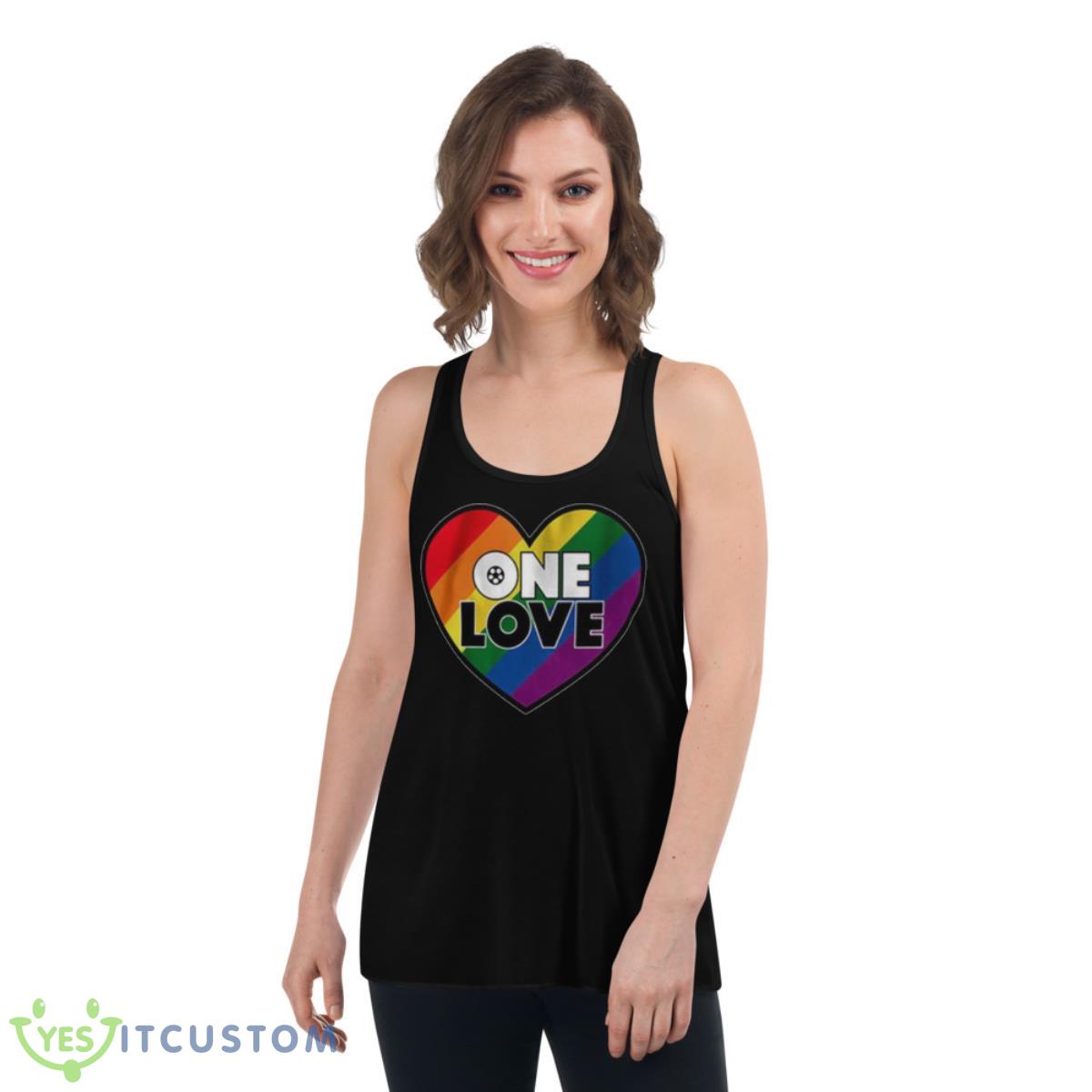 One Love Heart LGBShirt 5 One Love Heart LGBShirt - Women's Flowy Racerback Tank