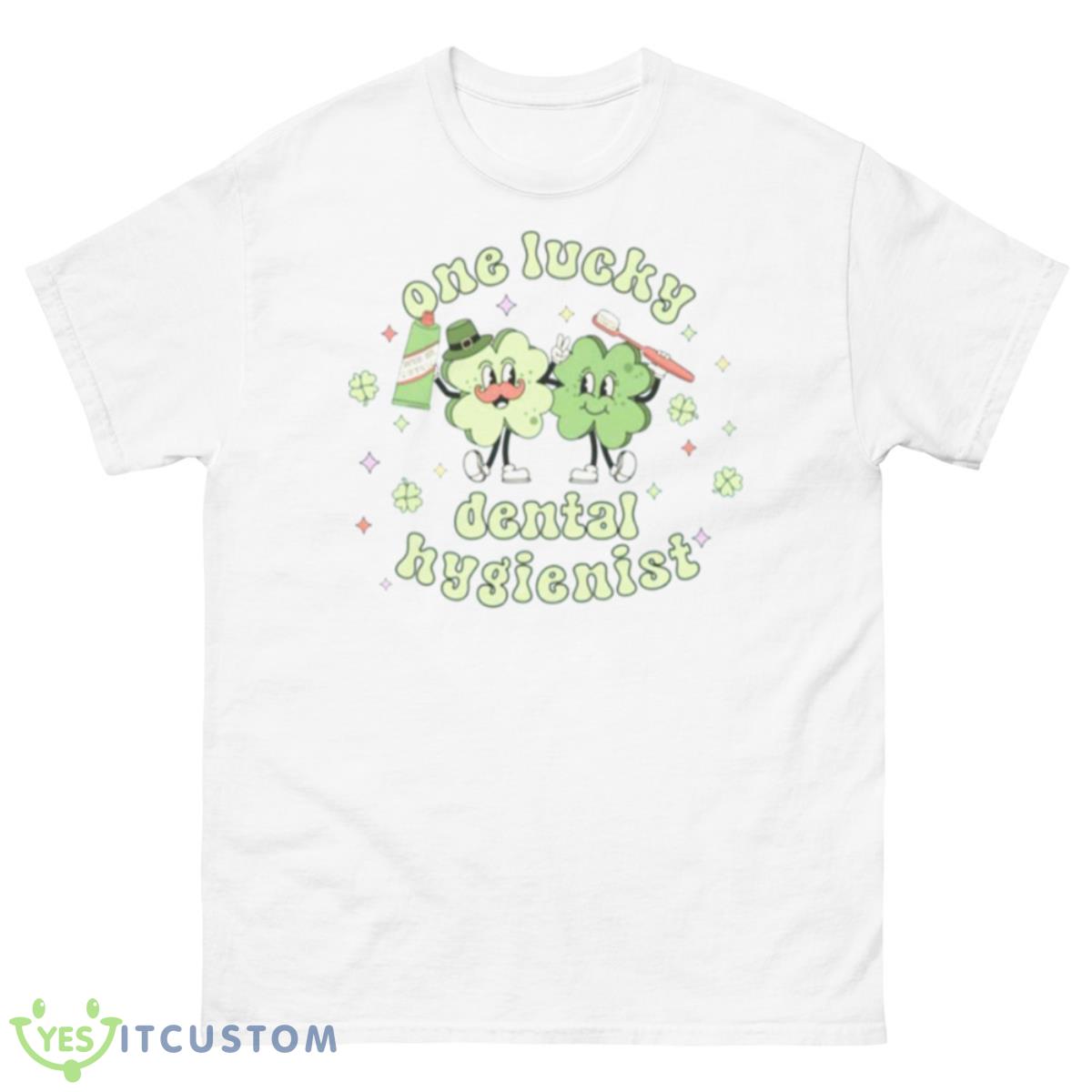 One Lucky Dental Hygienist Cute Shirt 10 One Lucky Dental Hygienist Cute Shirt - 500 Men’s Classic Tee Gildan