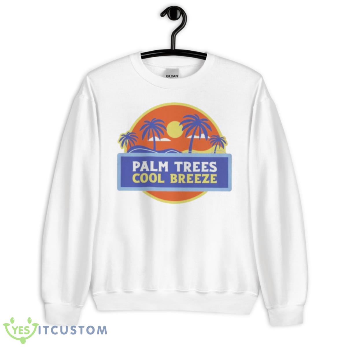 Palm Trees Cool Breeze Shirt 2 Palm Trees Cool Breeze Shirt - Unisex Heavy Blend Crewneck Sweatshirt