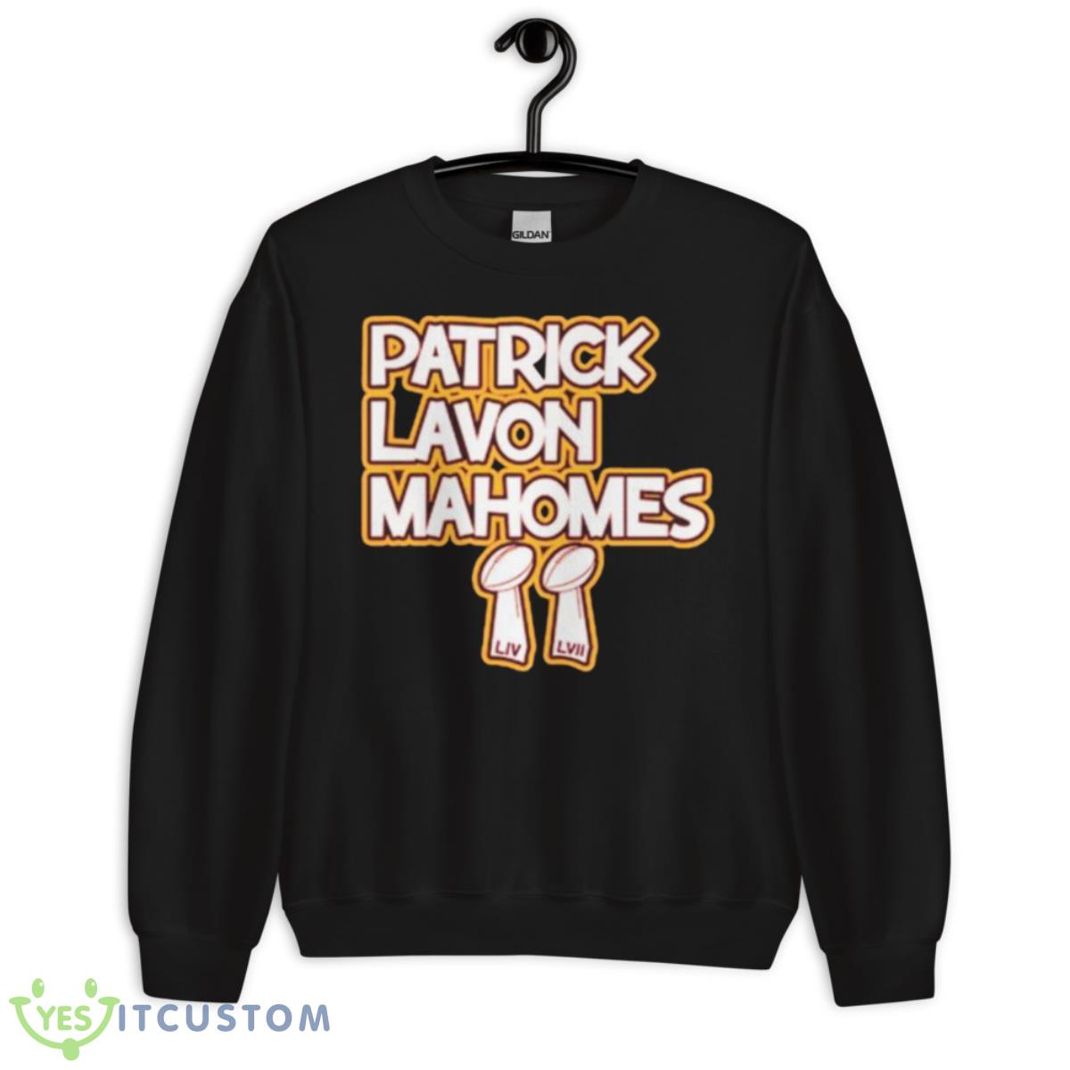 Patrick Lavon Mahomes LIV LVII Shirt 13 Patrick Lavon Mahomes LIV LVII Shirt - Unisex Crewneck Sweatshirt