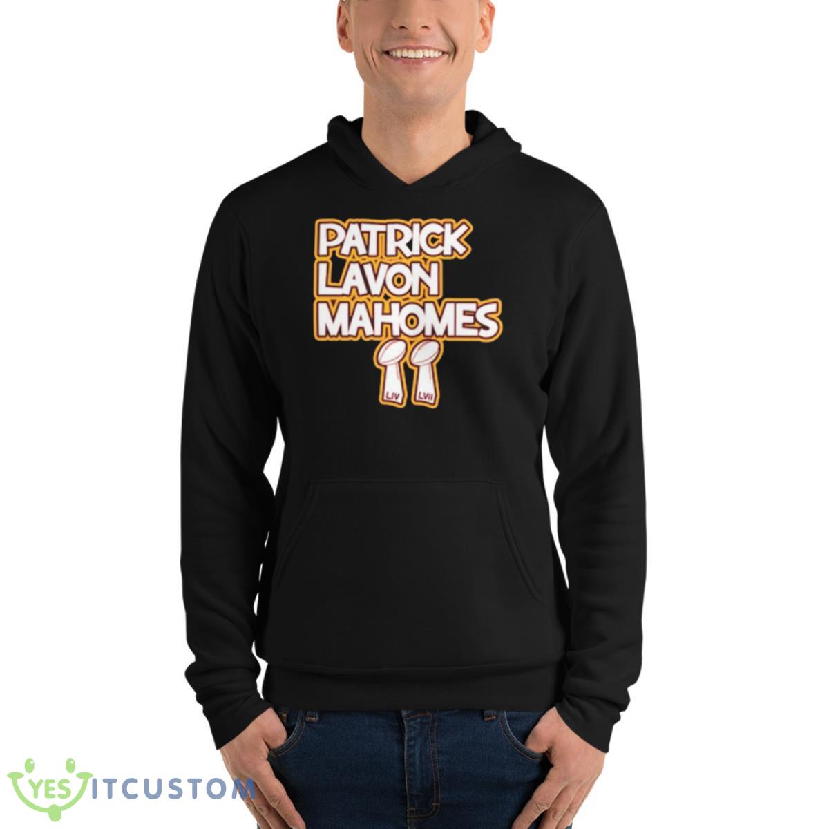 Patrick Lavon Mahomes LIV LVII Shirt 4 Patrick Lavon Mahomes LIV LVII Shirt - Unisex Fleece Pullover Hoodie