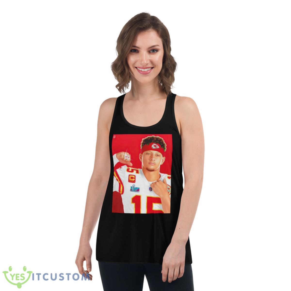 Patrick Mahomes 2x Super Bowl Champion Shirt 5 Patrick Mahomes 2x Super Bowl Champion Shirt - Women's Flowy Racerback Tank