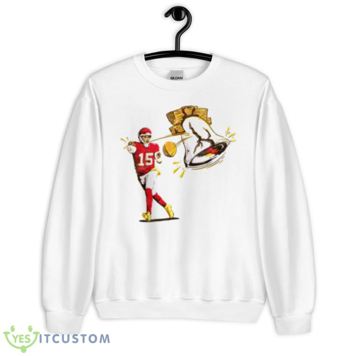 Patrick Mahomes Bell Crack Shirt 2 Patrick Mahomes Bell Crack Shirt - Unisex Heavy Blend Crewneck Sweatshirt
