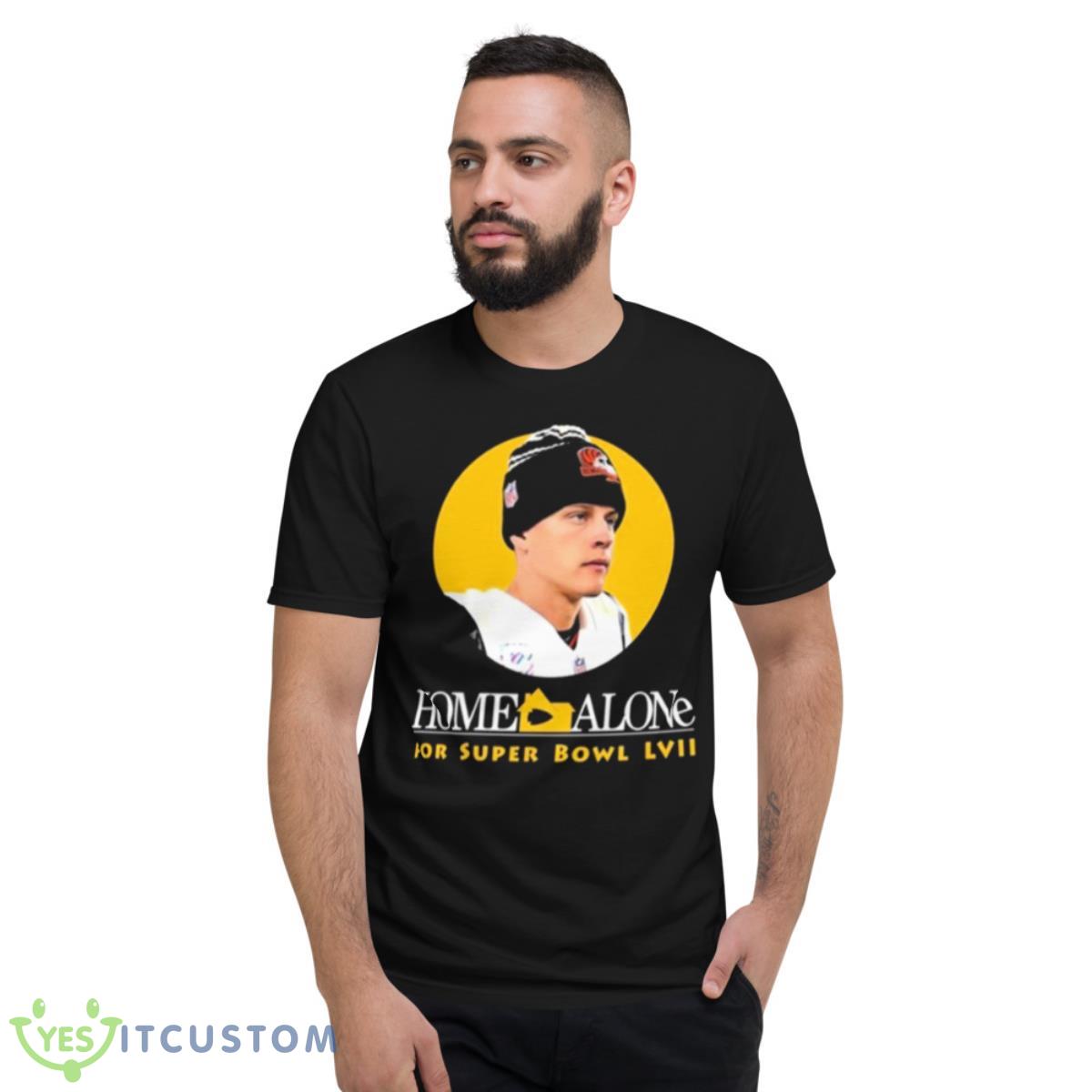 Patrick Mahomes Chiefs Super Bowl LVII Home Alone Shirt 2 Patrick Mahomes Chiefs Super Bowl LVII Home Alone Shirt - Short Sleeve T-Shirt