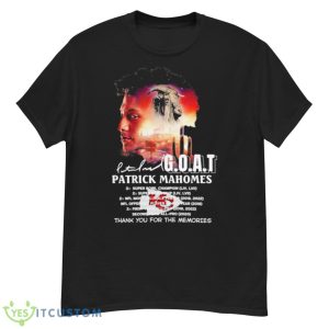 Patrick Mahomes Goat Thank You For The Memories Signature Shirt - G500 Men’s Classic T-Shirt