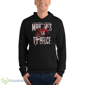 Patrick Mahomes II VS Travis Kelce Kansas City Football Shirt 9 Patrick Mahomes II VS Travis Kelce Kansas City Football Shirt - Unisex Fleece Pullover Hoodie