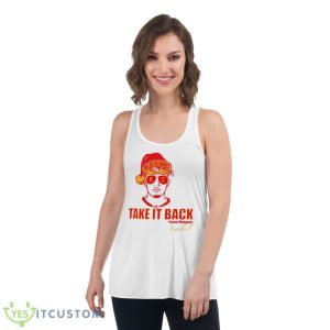 Patrick Mahomes Take It Back Signature Shirt - Women's Flowy Racerback Tank