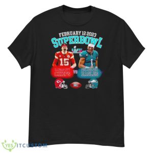 Patrick Mahomes Vs Jalen Hurts Super Bowl LVII Chiefs Vs Eagles 2023 Shirt - G500 Men’s Classic T-Shirt