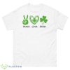 Peace Love Irish Cute Shirt - 500 Men’s Classic Tee Gildan