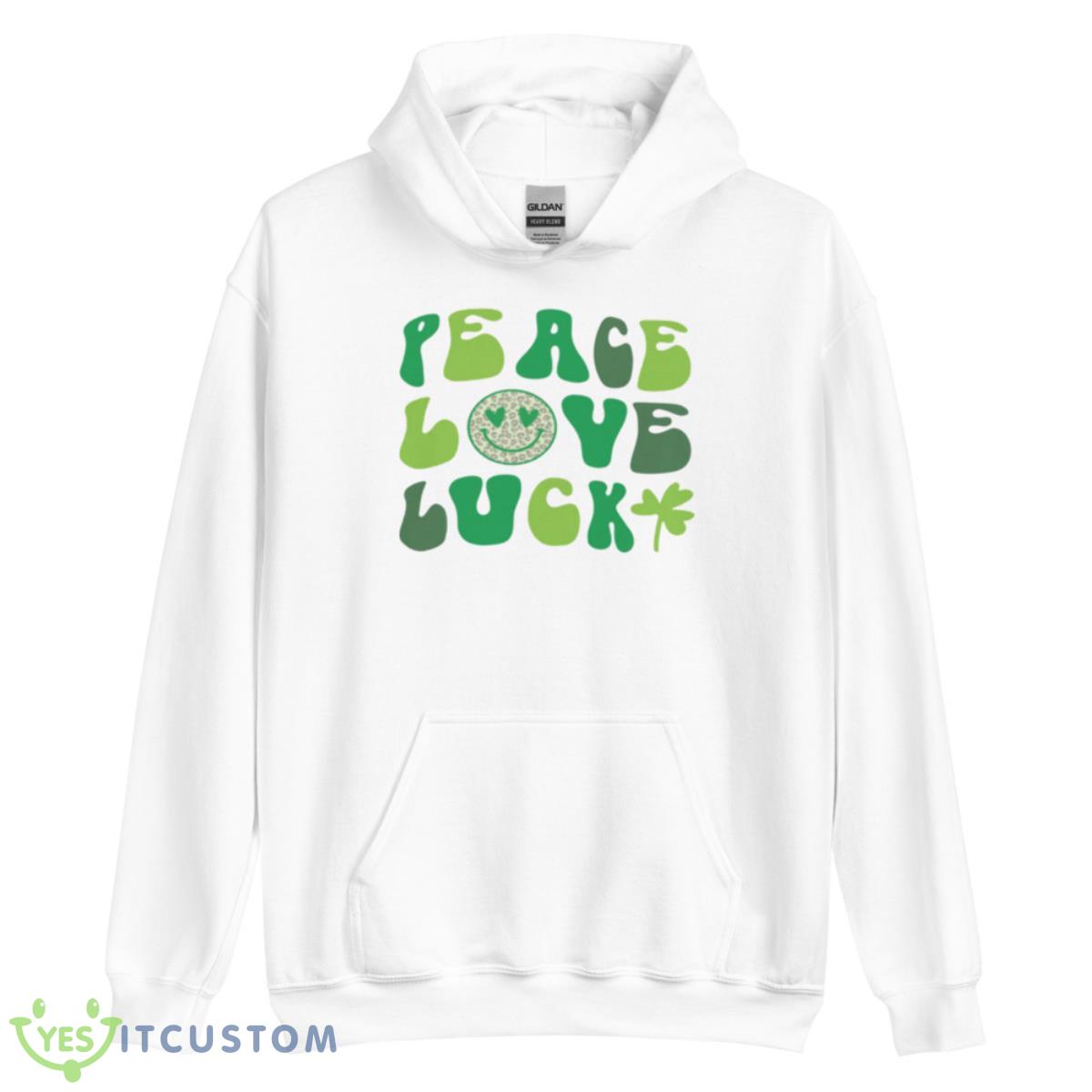Peace Love Luck Shirt 3 Peace Love Luck Shirt - Unisex Heavy Blend Hooded Sweatshirt