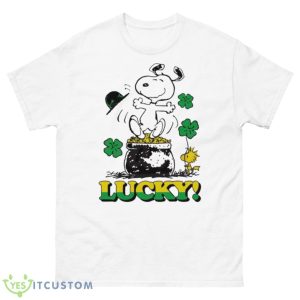 Peanuts Snoopy Lucky St Patrick’s Day Pot O’ Gold Shirt - 500 Men’s Classic Tee Gildan