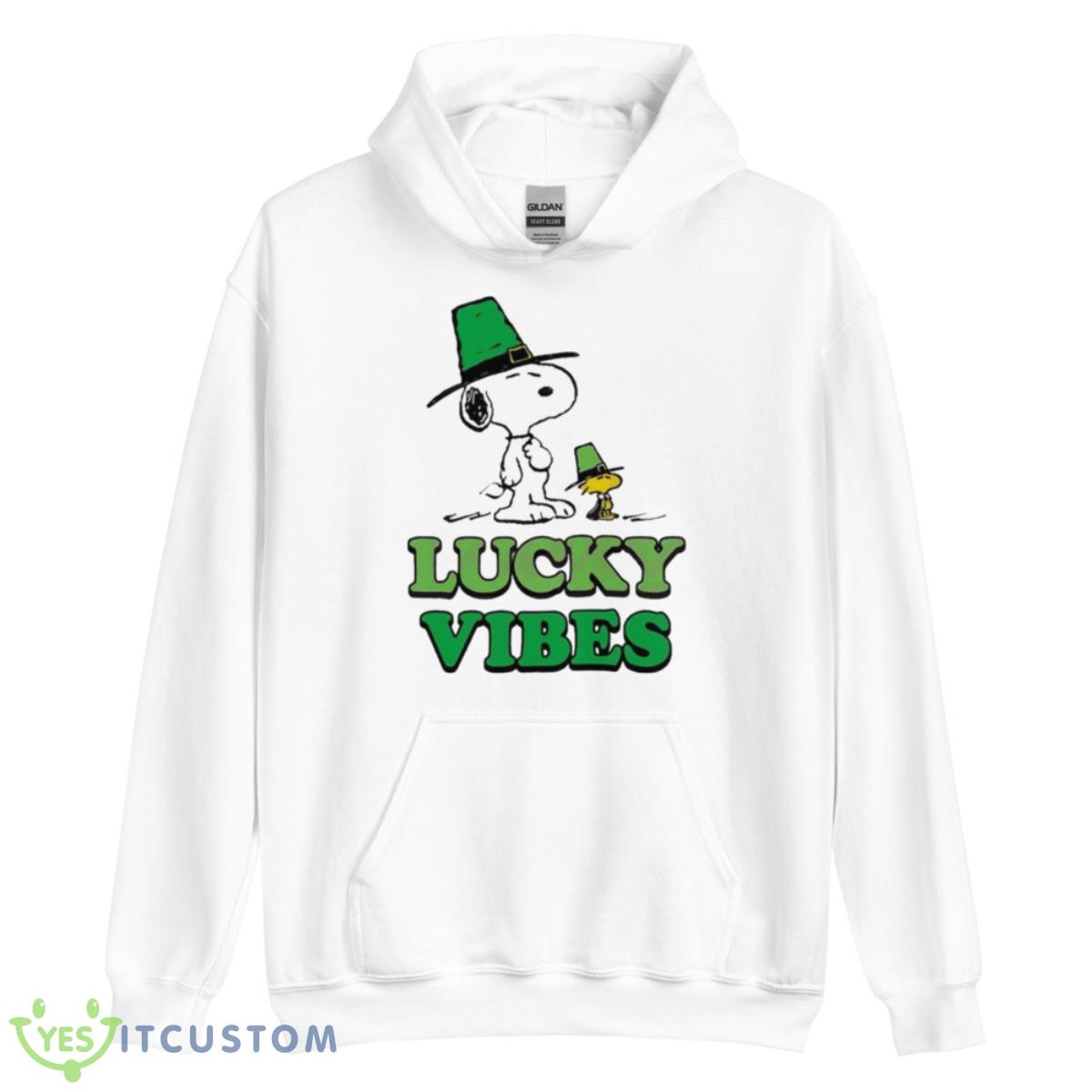 Peanuts Snoopy St Patrick’s Day Lucky Vibes Shirt 3 Peanuts Snoopy St Patrick’s Day Lucky Vibes Shirt - Unisex Heavy Blend Hooded Sweatshirt