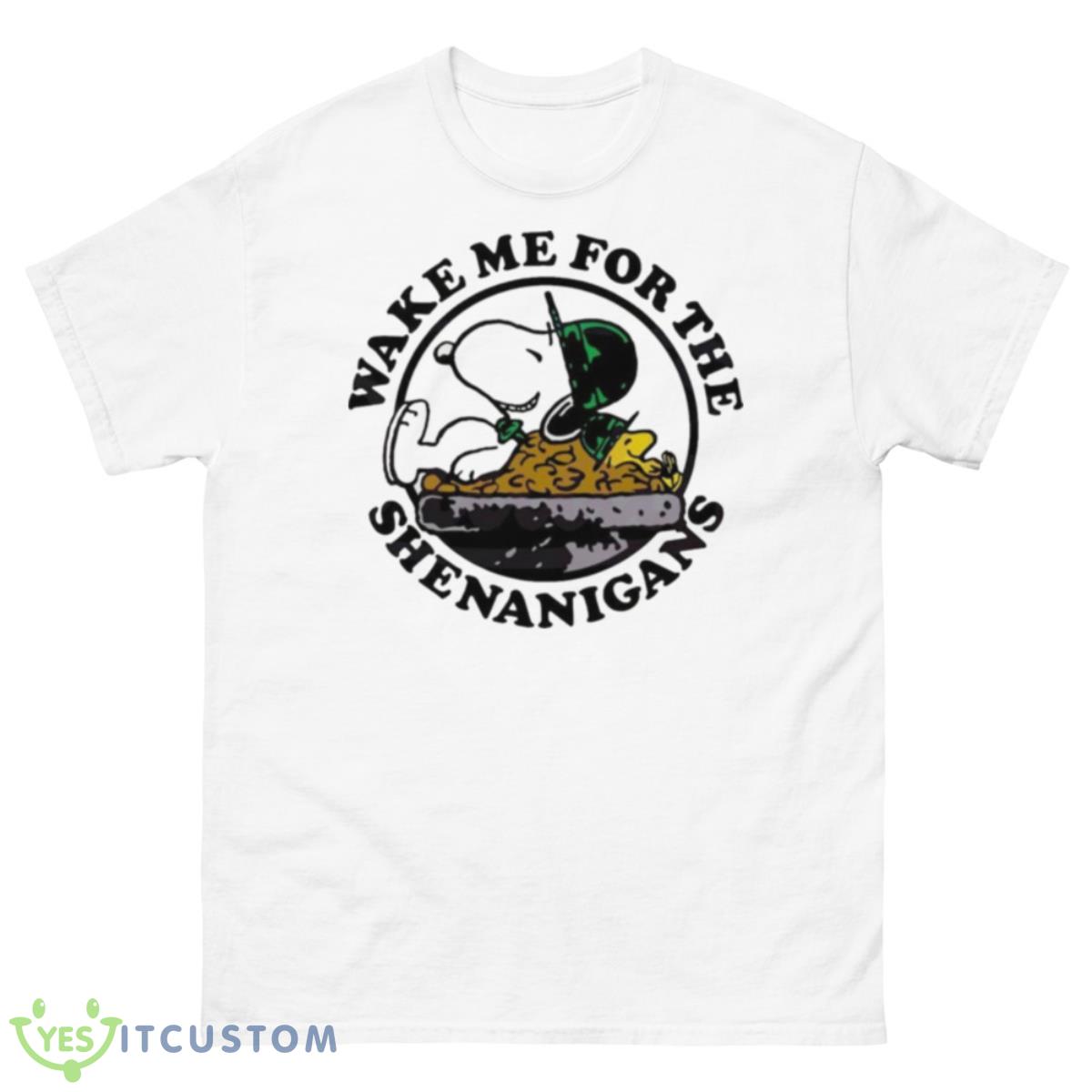 Peanuts Snoopy St Patrick’s Day Wake Me For The Shenanigans Shirt 10 Peanuts Snoopy St Patrick’s Day Wake Me For The Shenanigans Shirt - 500 Men’s Classic Tee Gildan