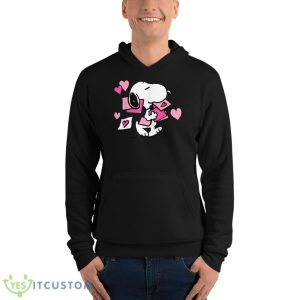 Peanuts Valentines Letter Snoopy Shirt - Unisex Fleece Pullover Hoodie