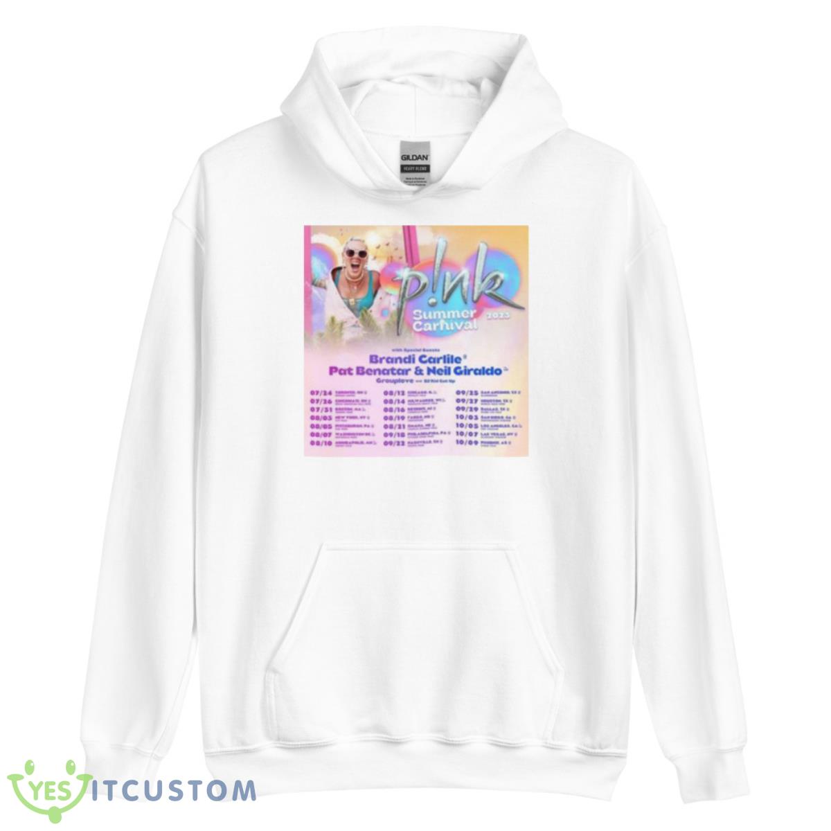 Pink Summer Carnival Dates 2023 Tour Shirt 3 Pink Summer Carnival Dates 2023 Tour Shirt - Unisex Heavy Blend Hooded Sweatshirt