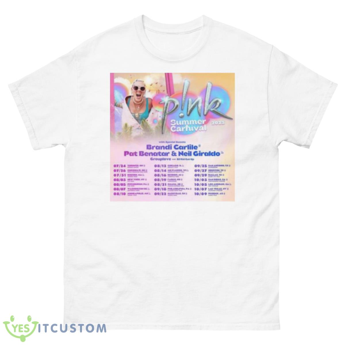 Pink Summer Carnival Dates 2023 Tour Shirt 10 Pink Summer Carnival Dates 2023 Tour Shirt - 500 Men’s Classic Tee Gildan