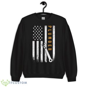 Plumber American Flag Design Best Shirt - Unisex Crewneck Sweatshirt