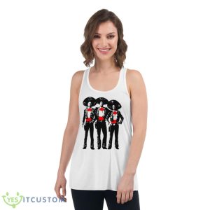 Pop Art On Red Three Amigos Shirt 8 Pop Art On Red Three Amigos Shirt - Women's Flowy Racerback Tank