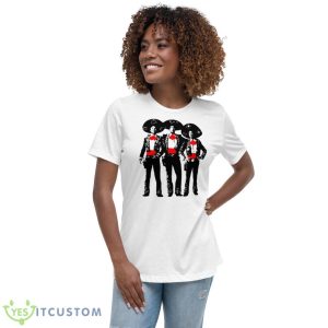 Pop Art On Red Three Amigos Shirt 9 Pop Art On Red Three Amigos Shirt - Women's Relaxed Short Sleeve Jersey Tee