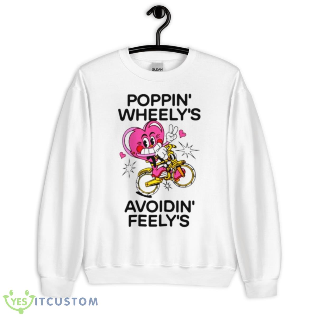 Poppin Wheely’s Avoidin Feely’s Shirt 2 Poppin Wheely’s Avoidin Feely’s Shirt - Unisex Heavy Blend Crewneck Sweatshirt