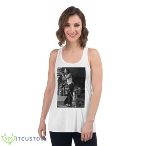 Portrait Gary Cherone Bw Photograph Shirt - Women's Flowy Racerback Tank