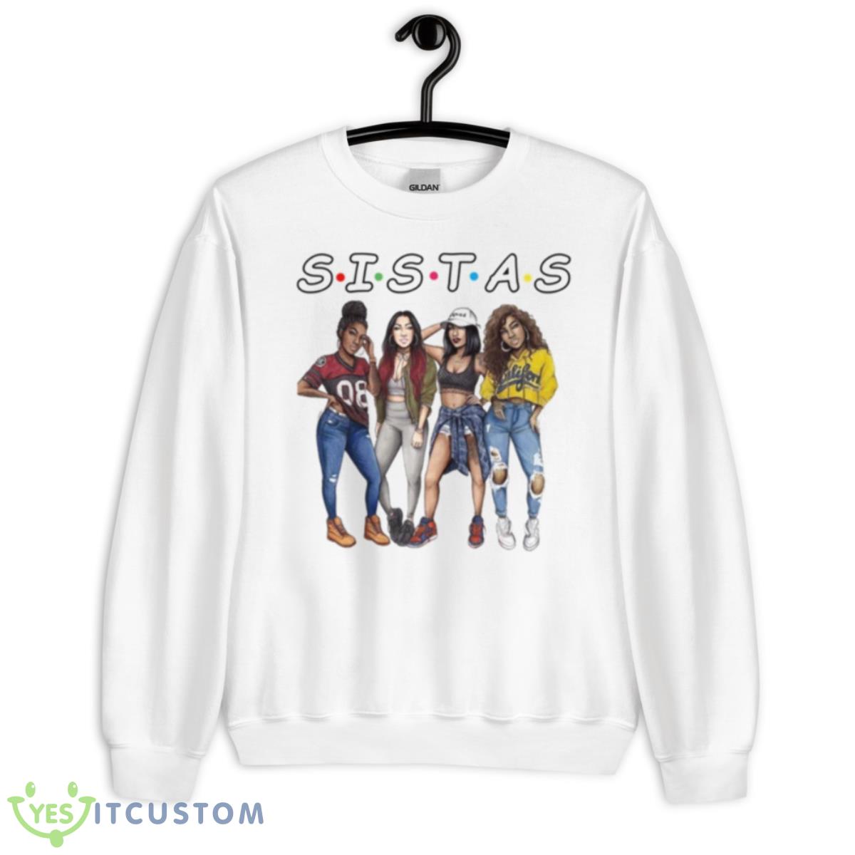Proud Black Sistas Queen Melanin Afro American Women Black History Shirt 2 Proud Black Sistas Queen Melanin Afro American Women Black History Shirt - Unisex Heavy Blend Crewneck Sweatshirt