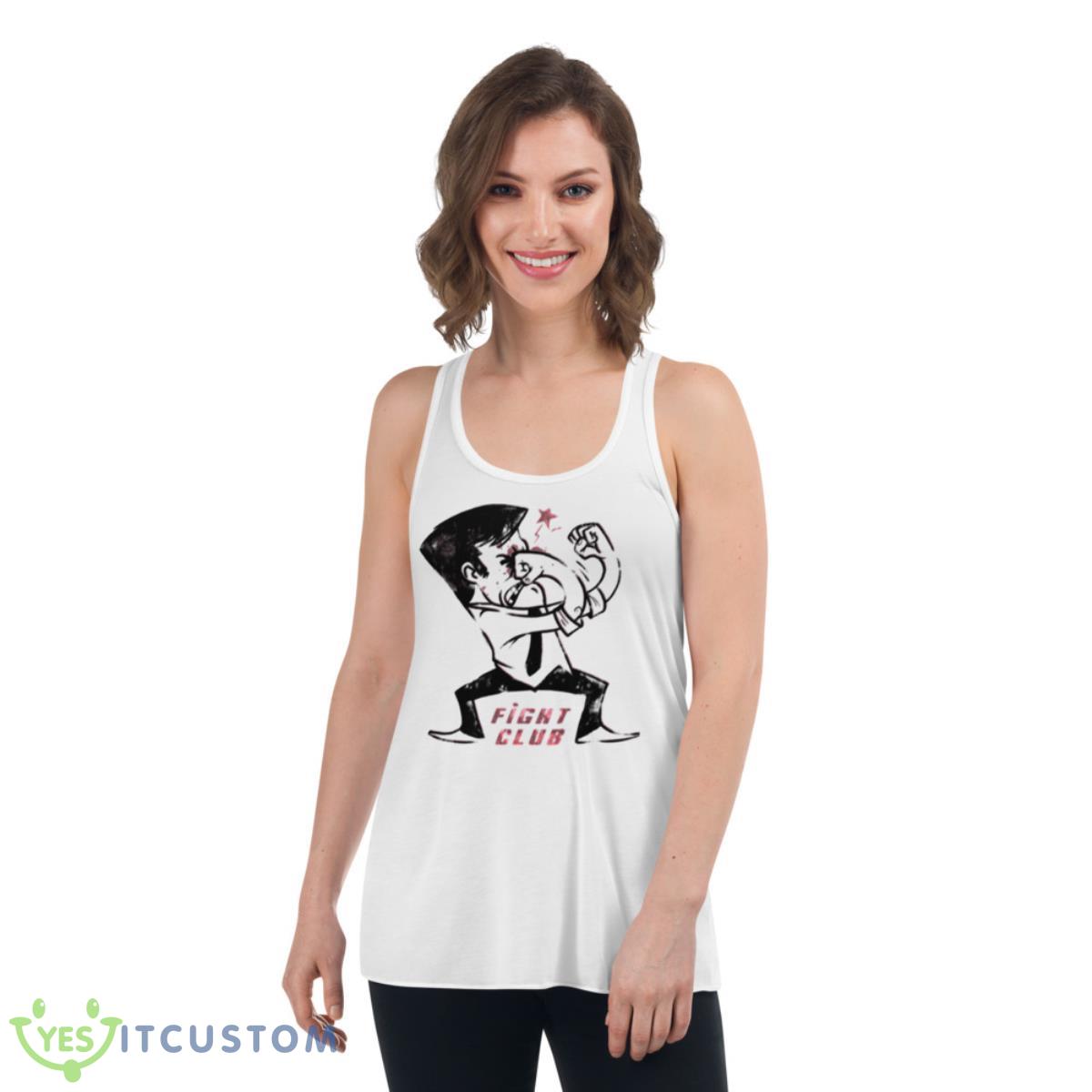 Punching Yourself Fight Club Movie Shirt 4 Punching Yourself Fight Club Movie Shirt - Women's Flowy Racerback Tank