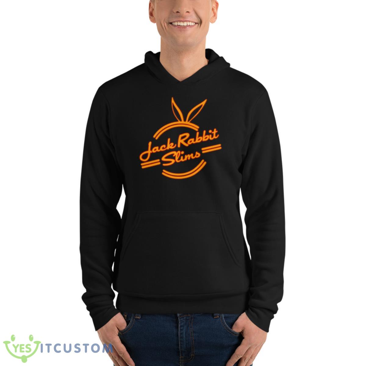 Rabbit Ears Jack Rabbit Slims Shirt 4 Rabbit Ears Jack Rabbit Slims Shirt - Unisex Fleece Pullover Hoodie