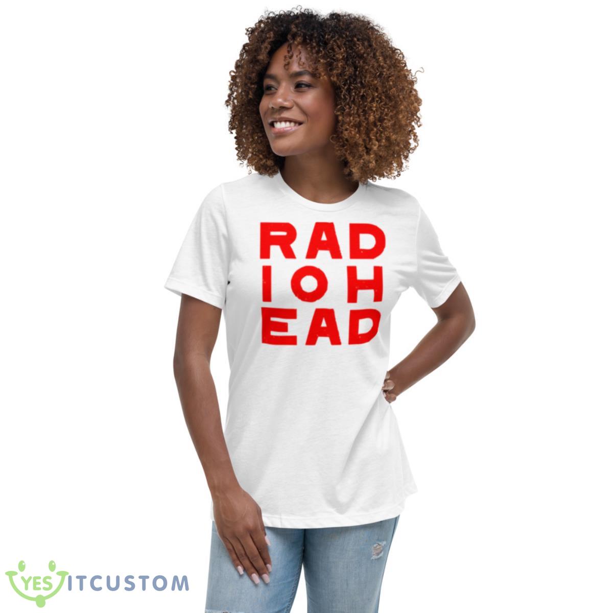 Radiohead Red Logo Typ Shirt 5 Radiohead Red Logo Typ Shirt - Women's Relaxed Short Sleeve Jersey Tee