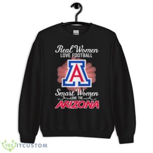 Real Women Love Football Smart Women Love The Arizona Wildcats 2023 Logo Shirt - Unisex Crewneck Sweatshirt