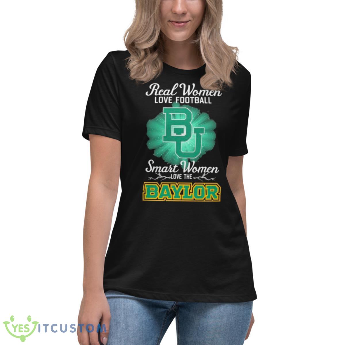 Real Women Love Football Smart Women Love The Baylor Bears 2023 Logo Shirt 6 Real Women Love Football Smart Women Love The Baylor Bears 2023 Logo Shirt - Women's Relaxed Short Sleeve Jersey Tee