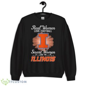 Real Women Love Football Smart Women Love The Illinois Fighting Illini 2023 Logo Shirt - Unisex Crewneck Sweatshirt