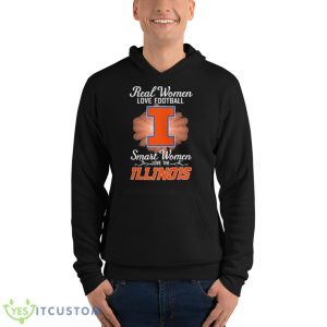 Real Women Love Football Smart Women Love The Illinois Fighting Illini 2023 Logo Shirt - Unisex Fleece Pullover Hoodie