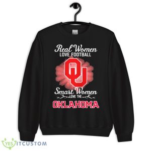 Real Women Love Football Smart Women Love The Oklahoma Sooners 2023 Logo Shirt - Unisex Crewneck Sweatshirt