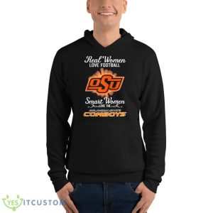 Real Women Love Football Smart Women Love The Oklahoma State Cowboys 2023 Logo Shirt - Unisex Fleece Pullover Hoodie