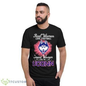 Real Women Love Football Smart Women Love The UConn Huskies 2023 Logo Shirt - Short Sleeve T-Shirt