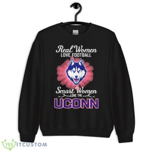 Real Women Love Football Smart Women Love The UConn Huskies 2023 Logo Shirt - Unisex Crewneck Sweatshirt