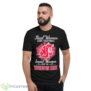 Real Women Love Football Smart Women Love The Washington State Cougars 2023 Logo Shirt - Short Sleeve T-Shirt
