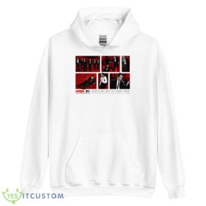 Red Collage Art Reservoir Dogs Movie Shirt - Unisex Heavy Blend Hooded Sweatshirt