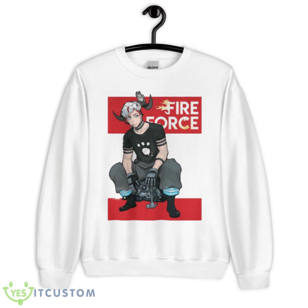 Red Design Shinra Fire Force Shirt 11 Red Design Shinra Fire Force Shirt - Unisex Heavy Blend Crewneck Sweatshirt