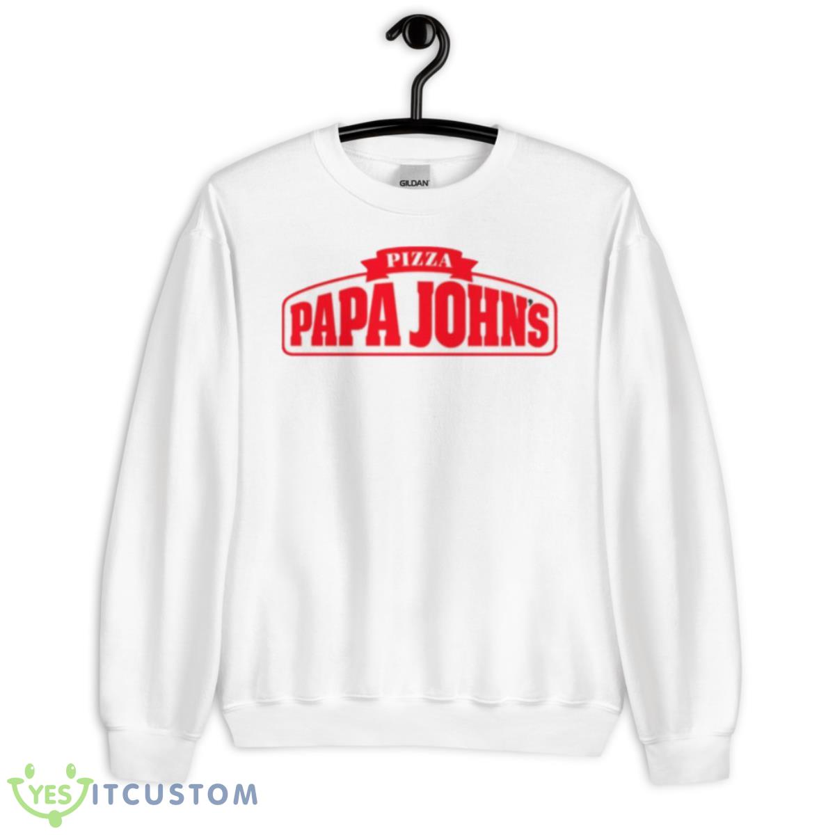 Red Papa John’s Pizza Logo Shirt 2 Red Papa John’s Pizza Logo Shirt - Unisex Heavy Blend Crewneck Sweatshirt
