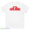 Red Papa John’s Pizza Logo Shirt - 500 Men’s Classic Tee Gildan