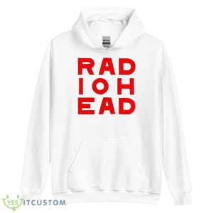 Red Typographic Logo Radiohead Shirt 7 Red Typographic Logo Radiohead Shirt - Unisex Heavy Blend Hooded Sweatshirt